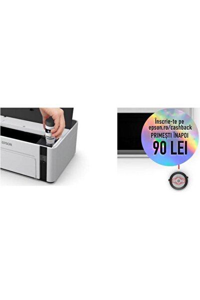 EPSON Monochrome Inkjet Printer M1100 CISS, A4, 35 ppm, 1440 x 720 dpi (White/Black)