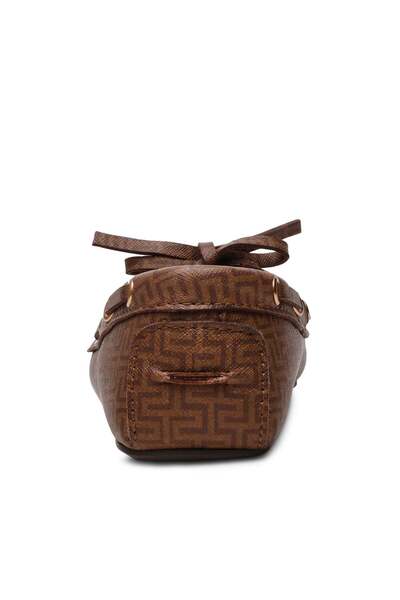 Steve Madden Womens Cashback Brown Leather Ballet Flats