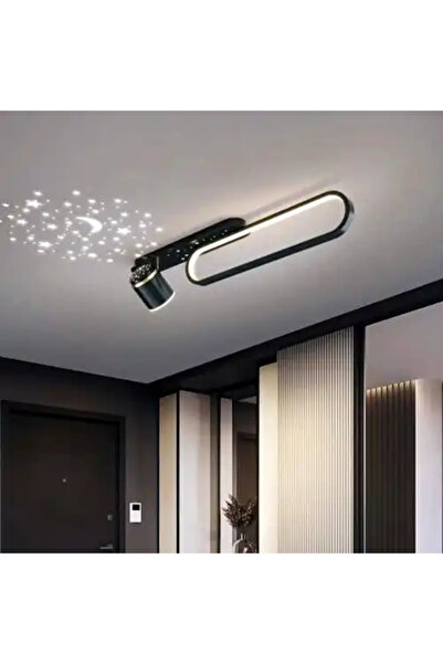 LED CONCEPT Lustra LED cu 3 tipuri de lumina, neagra, liniara, 40W, lumina re...