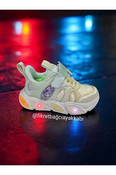 pepino Girl's Figure and Ribbon Detail Eva Sole Flexible and Light Sneaker