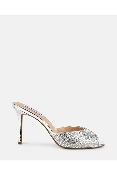 Steve Madden Womens Rollout-R Silver Heels