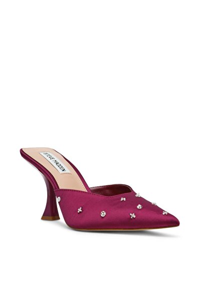 Steve Madden Womens Nour Berry Satin Heels