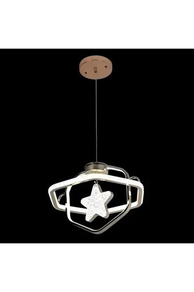 LED CONCEPT LED chandelier with 3 types of light, gold, asymmetrical, 136W, cold/neutral/warm light, 40x40x100cm