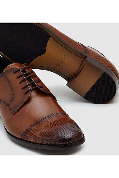 Steve Madden Mens Pasage Tan Leather Formal Shoes