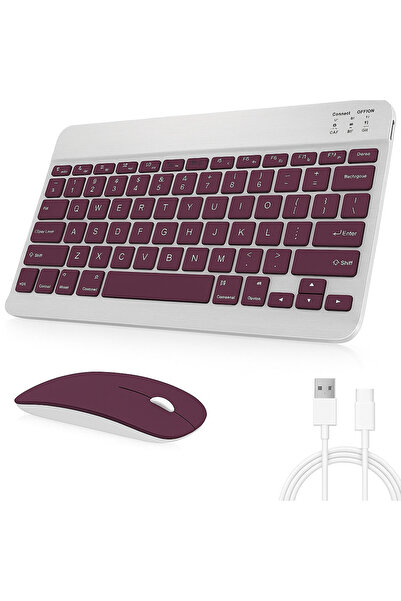 UnDePlus Tüm Cihazlara Uyumlu Kablosuz Bluetooth Klavye ve Mause Seti Tablet ...