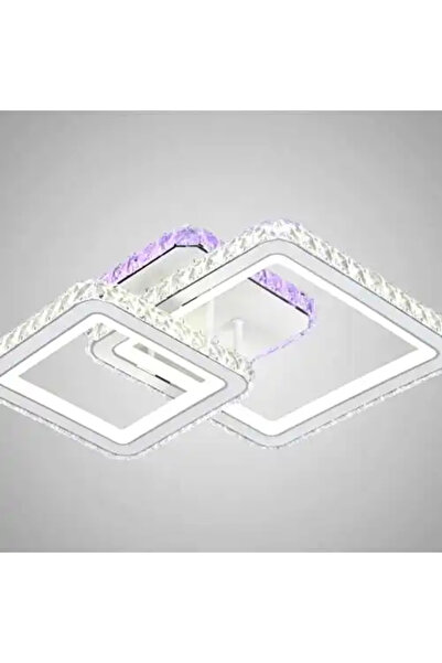 LED CONCEPT Lustra LED cu 3 tipuri de lumina + RGB si telecomanda, argintie, ...
