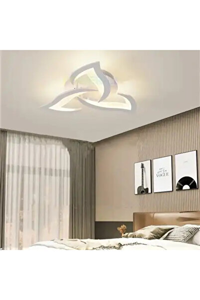 LED CONCEPT Lustra LED cu 3 tipuri de lumina si telecomanda, alba, asimetrica...