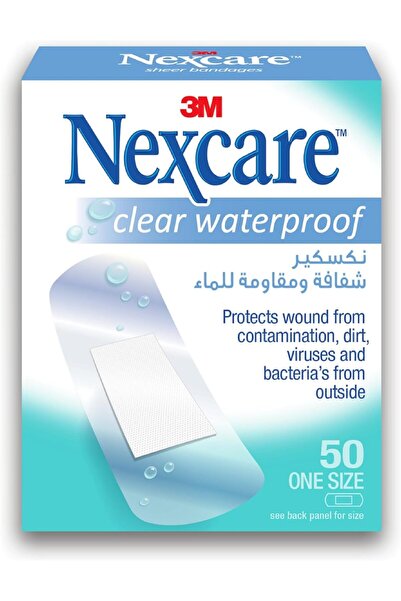 3M Nexcare CWP-50 Clear Waterproof Bandages – 50 Strips