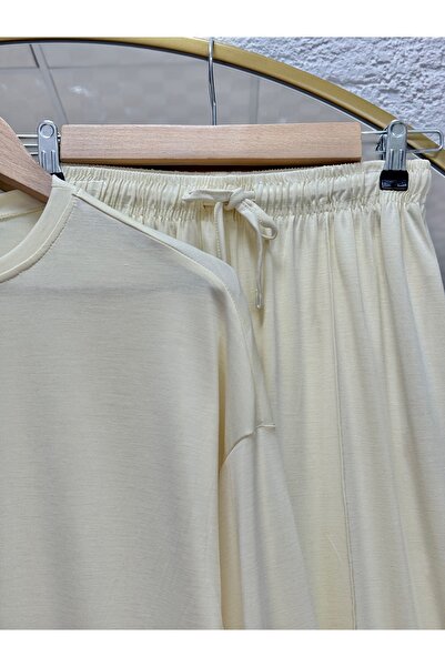 BENAHOLL Lororia Lace-Up Single Jersey Pants Suit-Nl569 Yellow