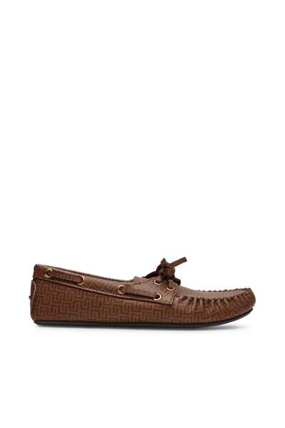 Steve Madden Womens Cashback Brown Leather Ballet Flats