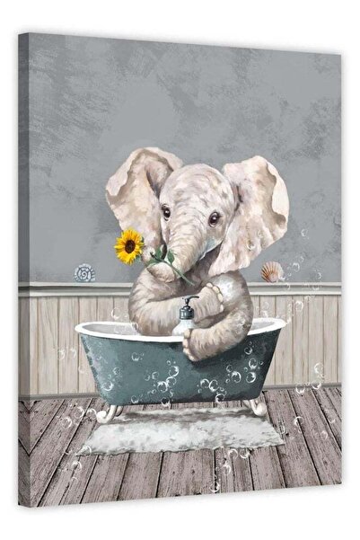 Emoda home Trove ديكور حمام مضحك على شكل فيل عباد الشمس من إيمودا، لوحة فنية ...