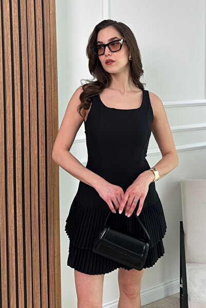 Butik Modana Piliseli Mini Elbise