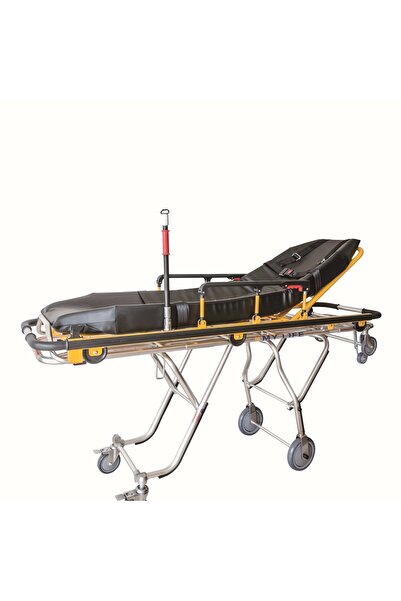 Comfort Plus Ambulans Sedyesi | Siyah Döşemeli, Katlanabilir ve Taşınabilir A...