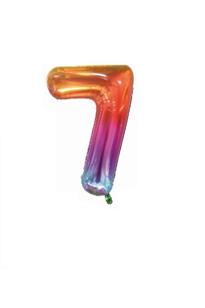 SDX Market Balon folie metalică, Numărul 7, 100 cm, Multicolor