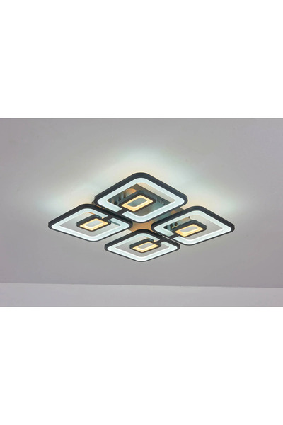 LED CONCEPT LED chandelier with 3 types of light + RGB and remote control, 200W, dimmable, black