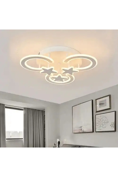 LED CONCEPT Lustra LED cu 3 tipuri de lumina si telecomanda, alba, rotunda, 1...