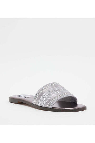 Steve Madden Womens Knox-R Silver Flat Sandals