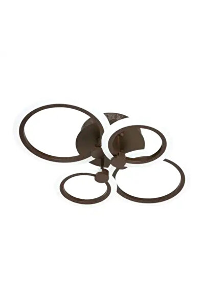 LED CONCEPT Lustra LED cu 3 tipuri de lumina si telecomanda, maro, rotunda, 7...