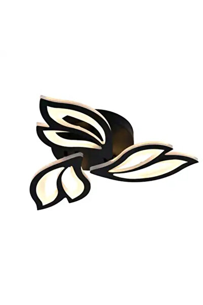 LED CONCEPT LED chandelier with 3 types of light and remote control, black, asymmetrical, 72W, dimmable, 55x55x10cm