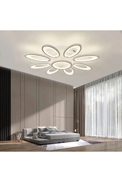 LED CONCEPT Lustra LED cu 3 tipuri de lumina si telecomanda, alba, rotunda, 2...