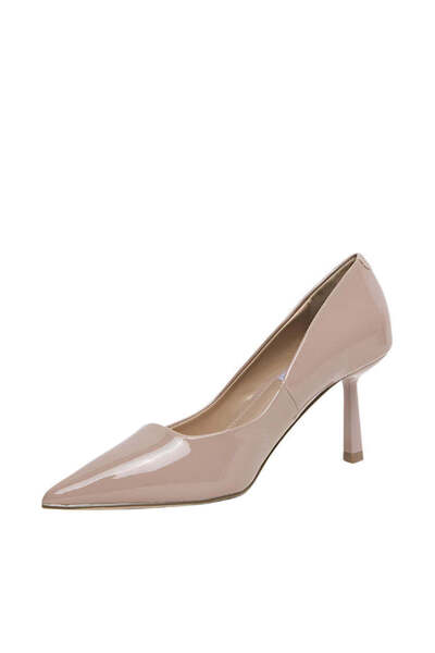 Steve Madden Womens Brynnn Nude Patent Heels
