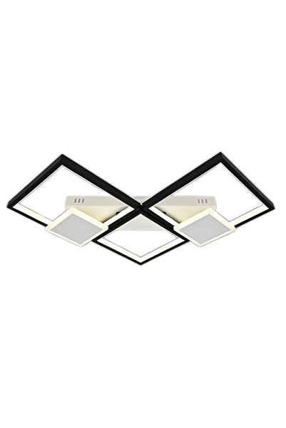 LED CONCEPT LED chandelier with 3 types of light and remote control, 120W, dimmable, black with white