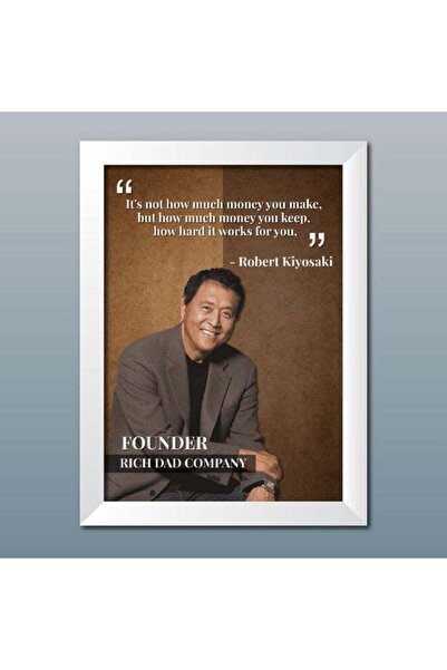 Emoda home Trove ملصق روبرت كيوساكي، اقتباسات تحفيزية، إطار صورة مغلف، لوحة