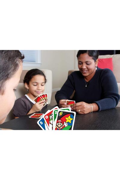 Mattel Games UNO Super Mario Card Game Animated Character Themed Collector Deck 112 Cards