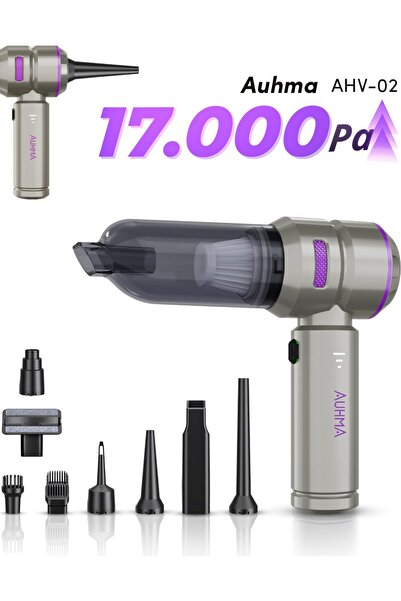 Genel Markalar Auhma Ahv-02 Kablosuz Araç İçi Süpürge 17000PA Güçlü Vakum Ve ...