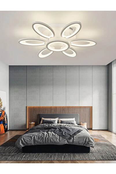 LED CONCEPT LED chandelier with 3 light types and remote control, 156W, dimmable, white