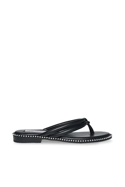 Steve Madden Womens Tahiti Black Flat Sandals