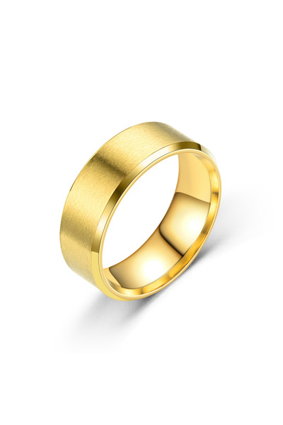 OEM Inel de barbati auriu din otel inoxidabil marimea 9