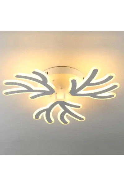 LED CONCEPT LED chandelier with 3 types of light and remote control, white, asymmetrical, 150W, dimmable, 50x50x10cm