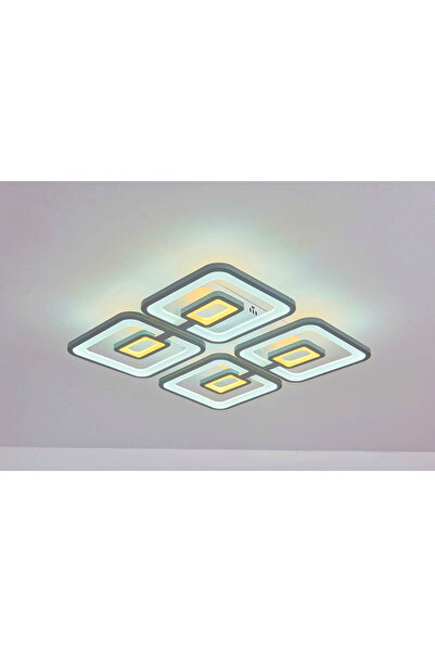 LED CONCEPT LED chandelier with 3 types of light + RGB and remote control, 200W, dimmable, gray