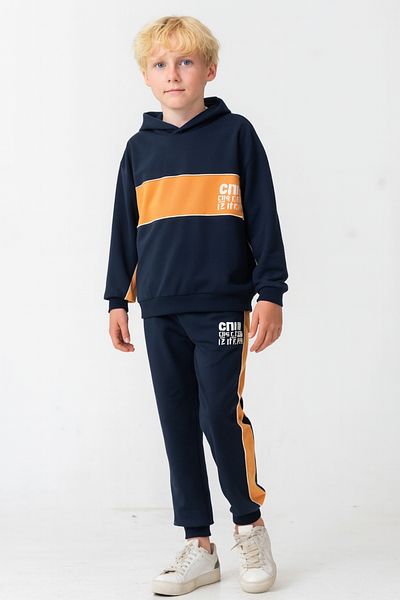 AHENGİM Boys Soul Fater Printed Bottom Top Tracksuit Set Ak7882