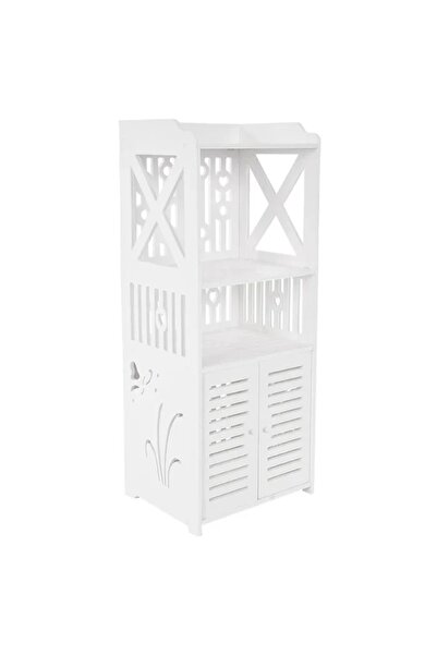 FOXMAG24 Αδιάβροχο Ντουλάπι Μπάνιου, 2 Ανοιχτά Ράφια, Ύψος 90cm, Ανθεκτικό, Ε...