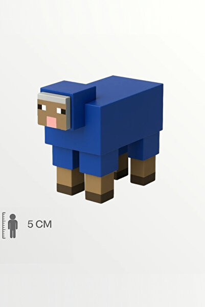 FigürDizayn Minecraft Sheep Koyun Mavi Hareketli Eklemli Figür