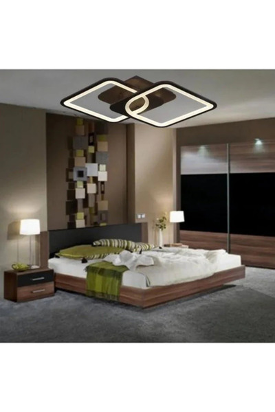 LED CONCEPT LED chandelier with 3 light types and remote control, 72W, dimmable, black