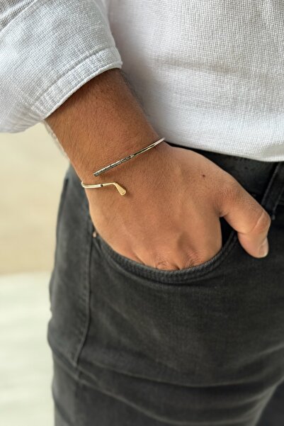 Utku Kuyumculuk 14 AYAR ÖZEL TASARIM GOLF SOPASI MODELİ ALTIN BİLEKLİK