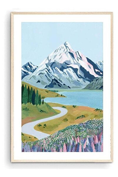 Emoda home Trove Nationcog Aoraki Mount Cook, New Zealand Art Print, Travel P...