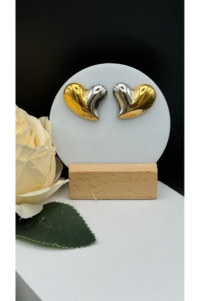Çelik Heart Design Model Earrings