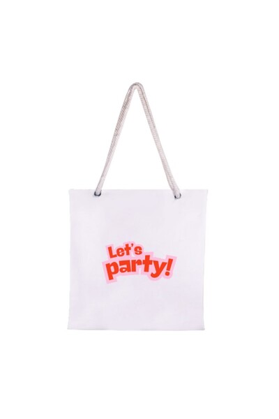 LIWOGY Printed Rope Strap Cloth Bag / Let's Party