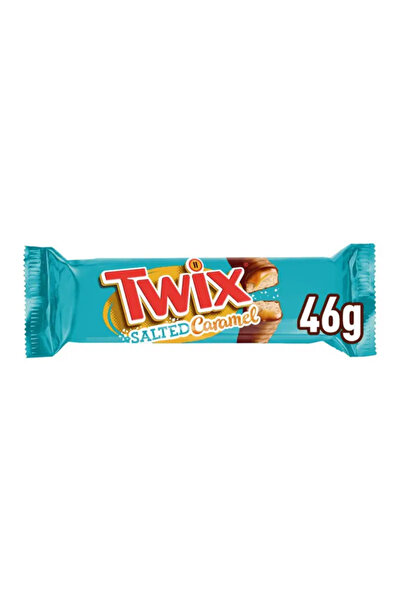Twix biscuit and salted caramel bar covered in milk chocolate, 2 x 23 g (46 g)