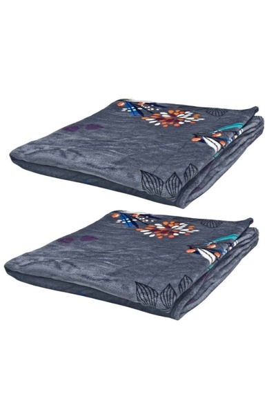smart home 2-Piece Blanket Set - Soft Polyester Lightweight Blanket - Warm Lightweight Blanket, Large 240x220cm