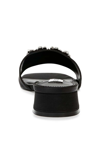 Steve Madden Womens Aleah Black Satin Heels