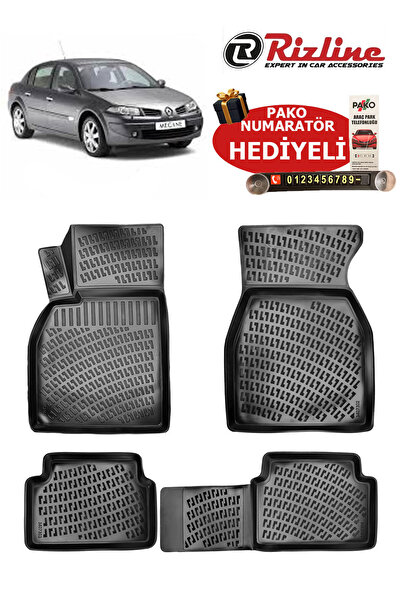 Rizline Renault Megane 2 Sedan 2002-2009 Arası Havuzlu Paspas
