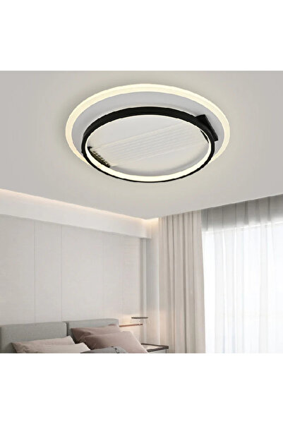 LED CONCEPT LED chandelier with 3 light types and remote control, 102W, dimmable, black with white