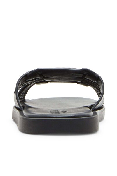 Steve Madden Mens Grayson Black Leather Slides