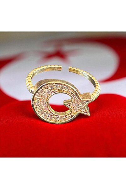 stainless steell zirkon taşlı ayarlanabilir AYYILDIZLI YÜZÜK