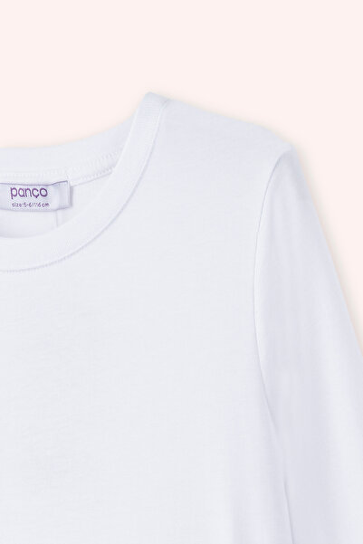 Panço Erkek Çocuk Uzun Kollu Beyaz Tişört